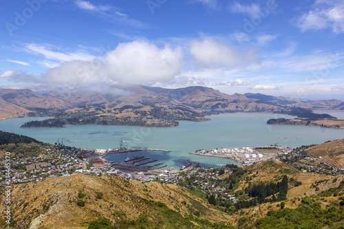 Obraz na płótnie View to Lyttelton, close to Christchurch, South Island of New Zealand. w salonie
