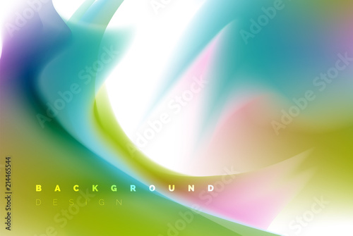 Holographic paint explosion design, fluid colors flow, colorful storm. Liquid mixing colours motion concept, trendy abstract background layout template for business presentation, app wallpaper banner