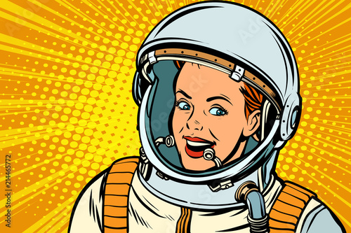 
smiling woman astronaut