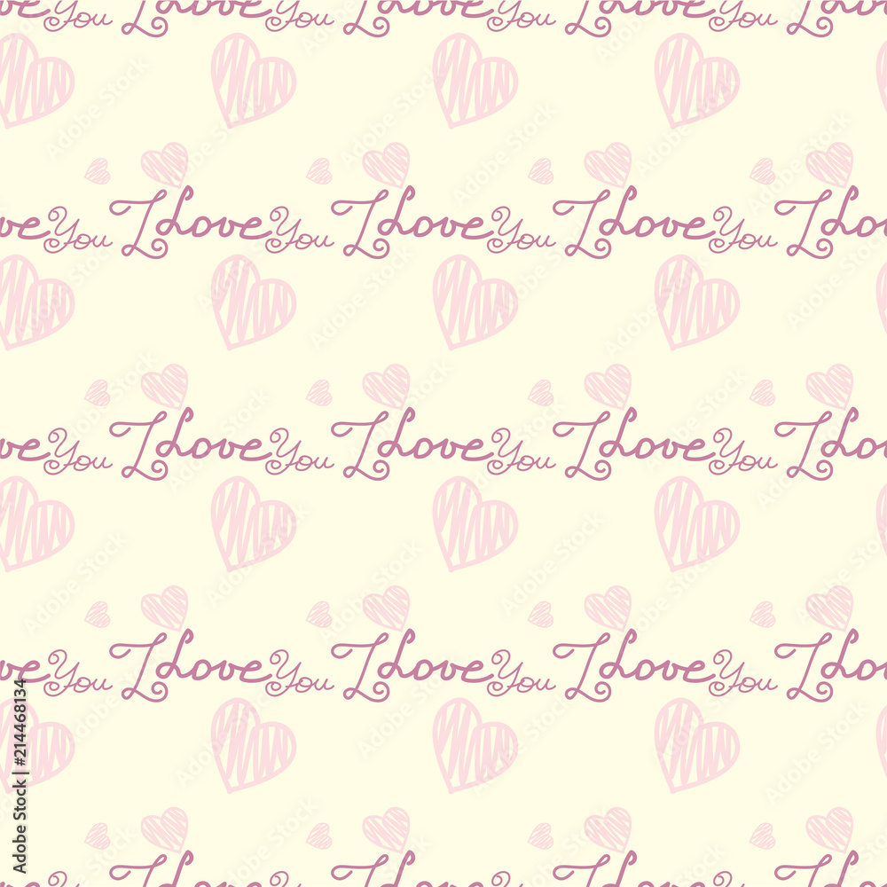 Seamless pattern with hearts,valentines day background