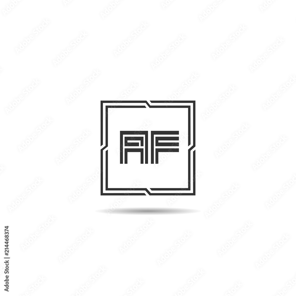 Initial Letter AF Logo Template Design Initial Letter AF Logo Template Design