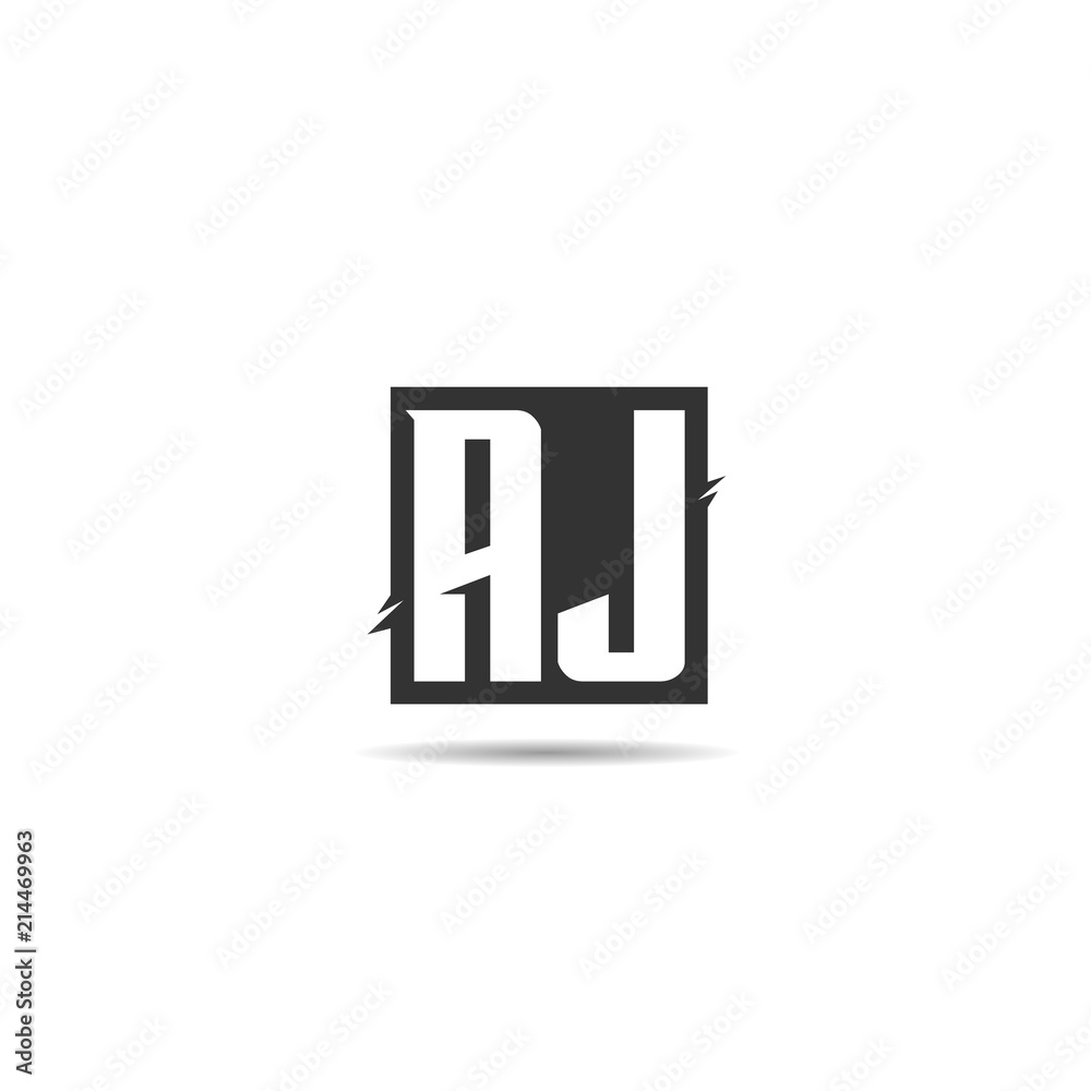 Initial Letter AJ Logo Template Design