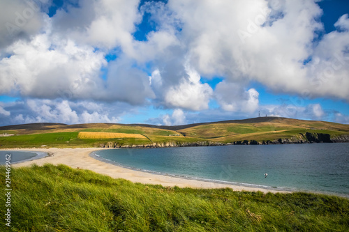 Shetland Islands - tombolo - St. Ninian Beach photo