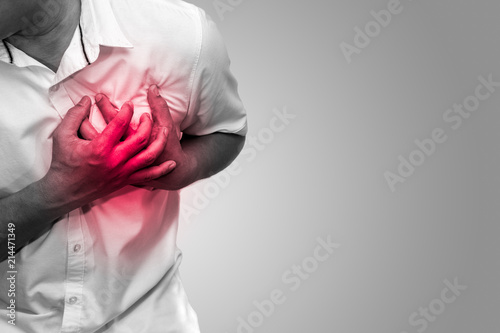 Foto Man having chest pain