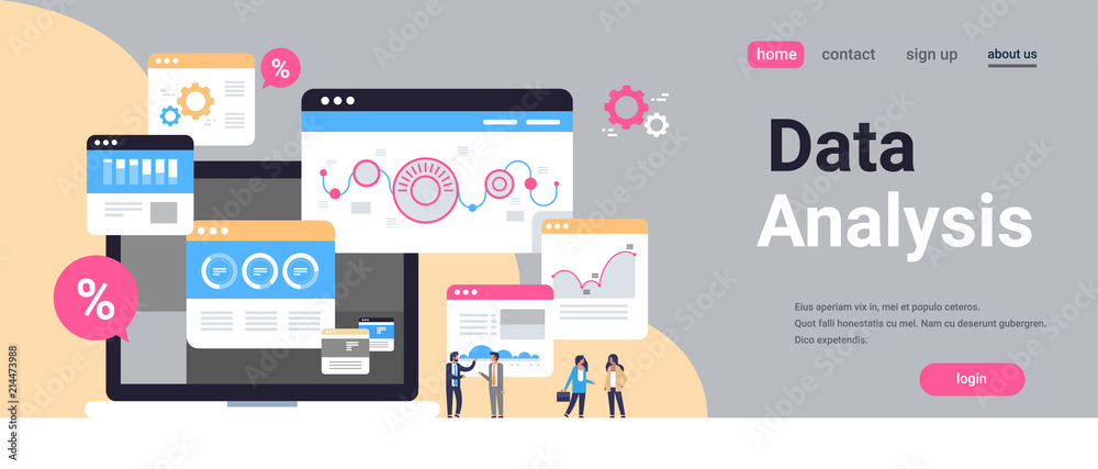 business people graph diagram chart finance data analysis working together brainstorming concept flat horizontal copy space vector illustration business people graph diagram chart finance data analysis working together brainstorming concept flat horizontal copy space vector illustration