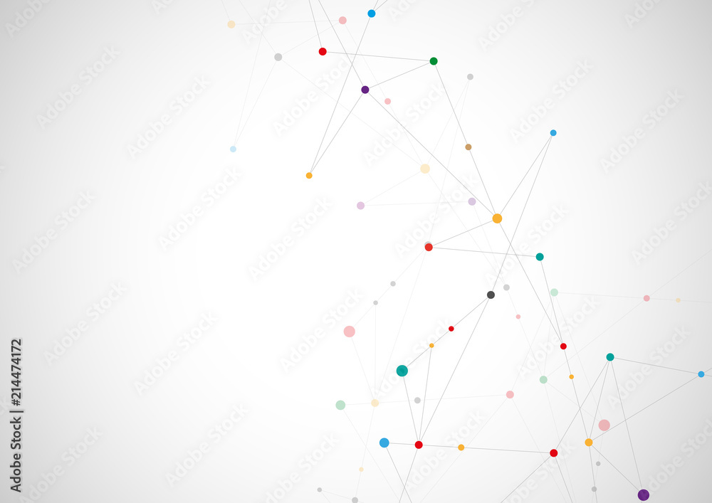 Abstract connecting dots and lines. Connection science and technology background. Vector illustration. Abstract connecting dots and lines. Connection science and technology background. Vector illustration.