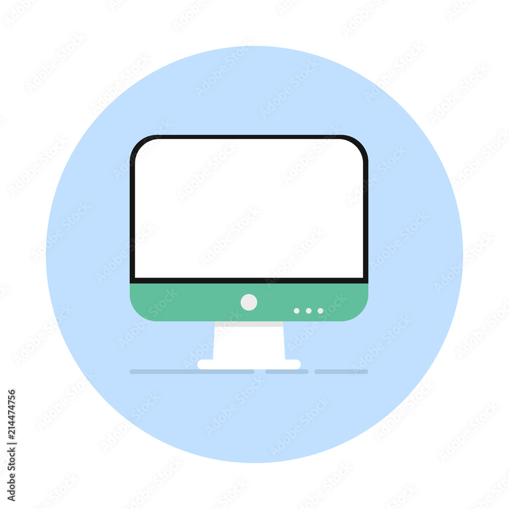 Computer flat icon Computer flat icon