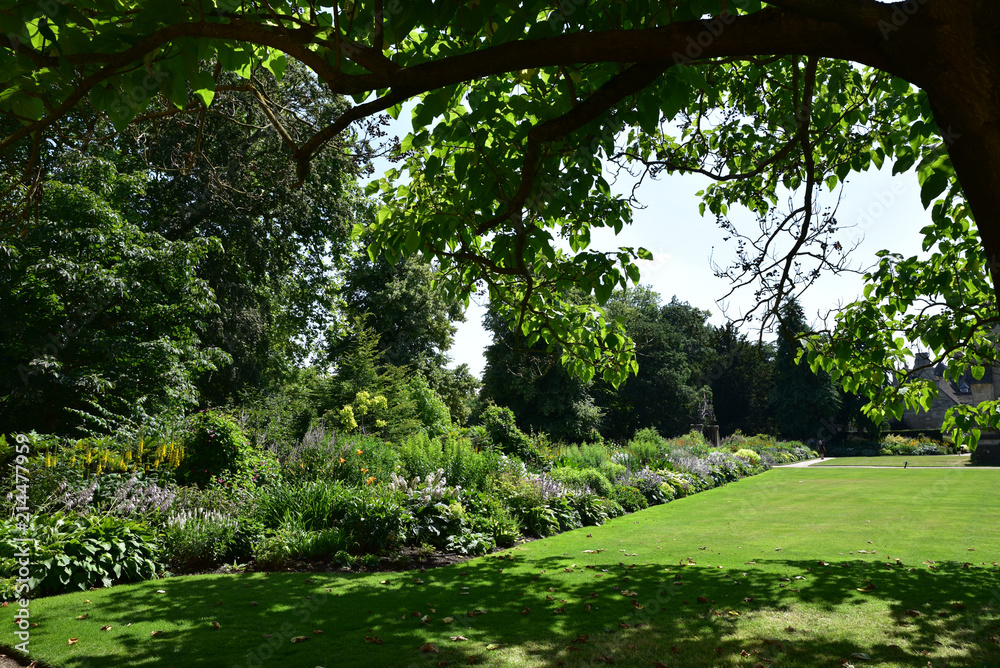 Jardin anglais à Oxford, Angleterre