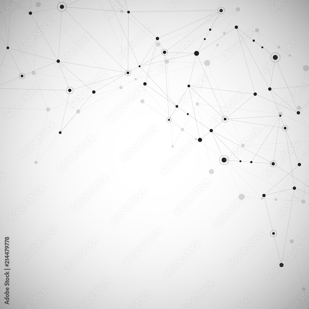 Abstract connecting dots and lines. Connection science and technology background. Abstract connecting dots and lines. Connection science and technology background.