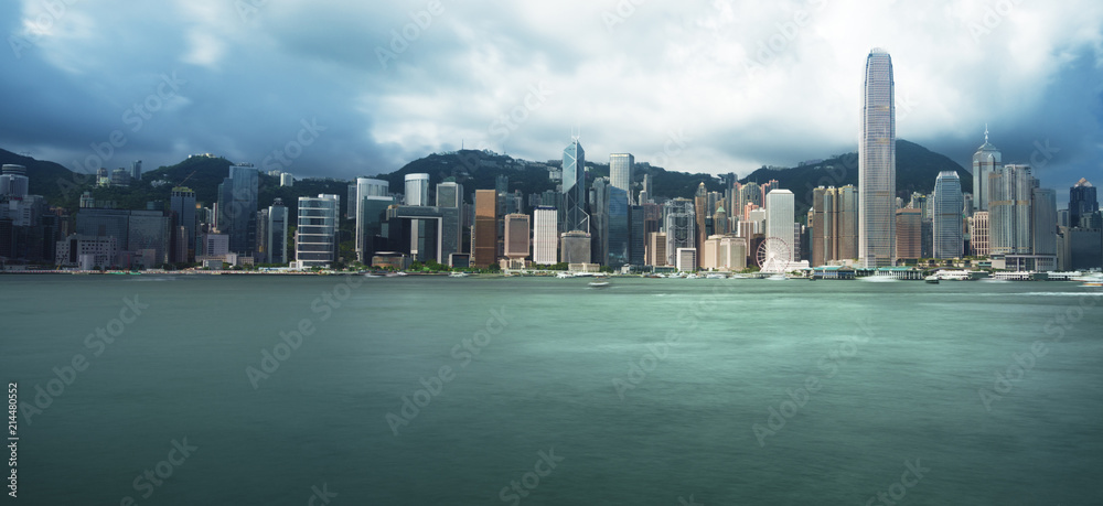 Hong Kong harbour, long exposition