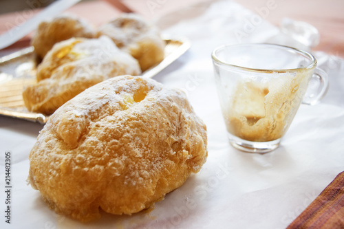 cream puff with custard