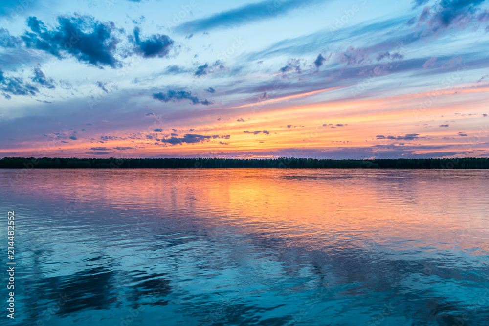 Fototapeta premium Sunset on river