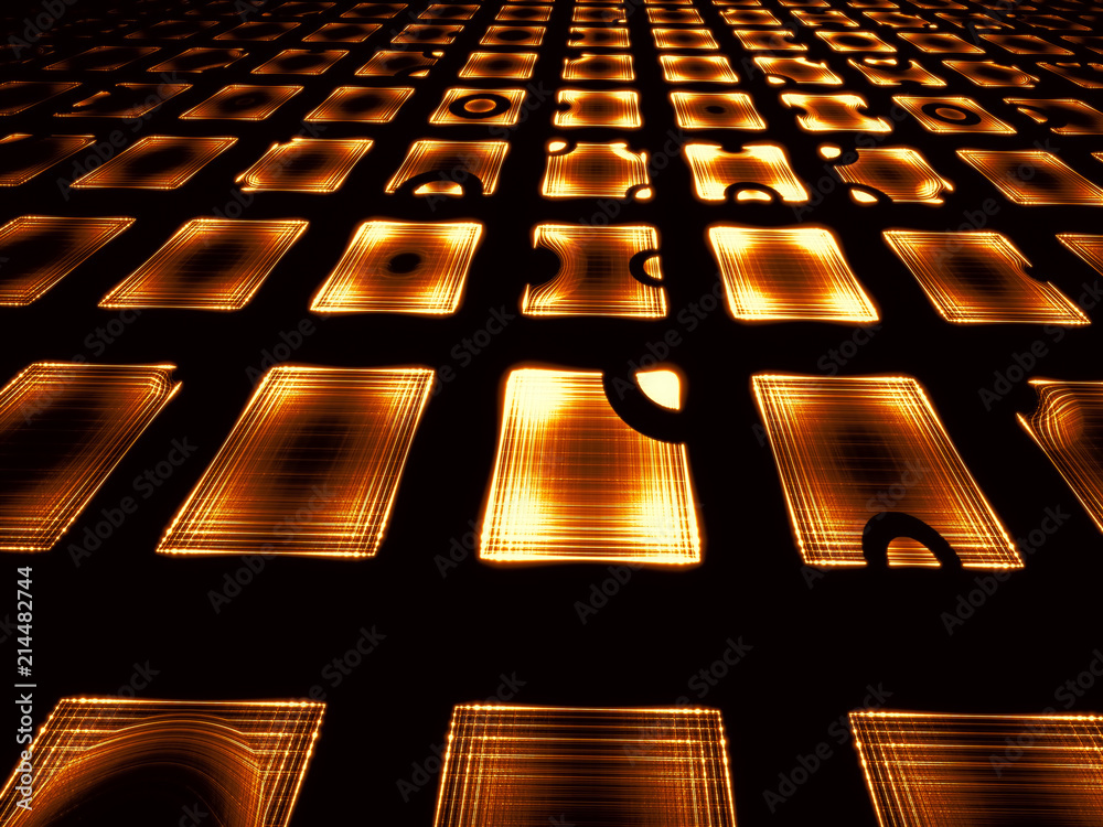 Obraz premium Simple perspective digitally generated image