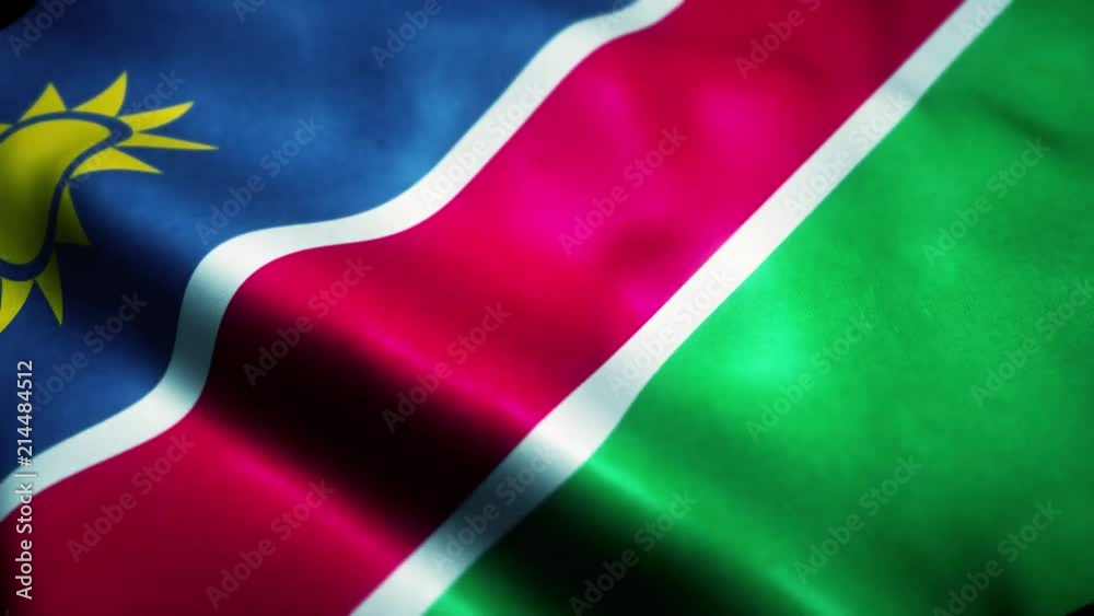 Waving Flag of Namibia