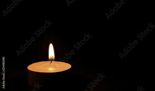 Light candles in the dark with spaces for text.