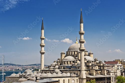Canvas Print Neue Moschee, Yeni Cami, Istanbul, Türkei, Europa, Asien