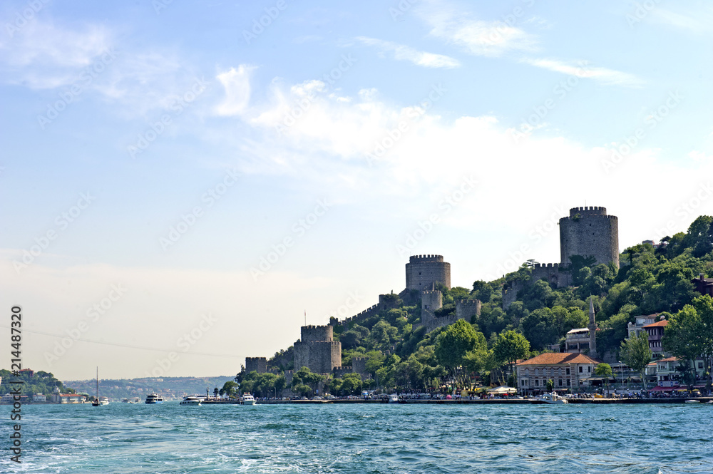 Festungsanlage Rumeli Hisan, Bosporus, Istanbul, Türkei, Europa, Asien