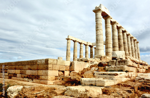 The temple of Poseidon,Cape Sounio Greece.