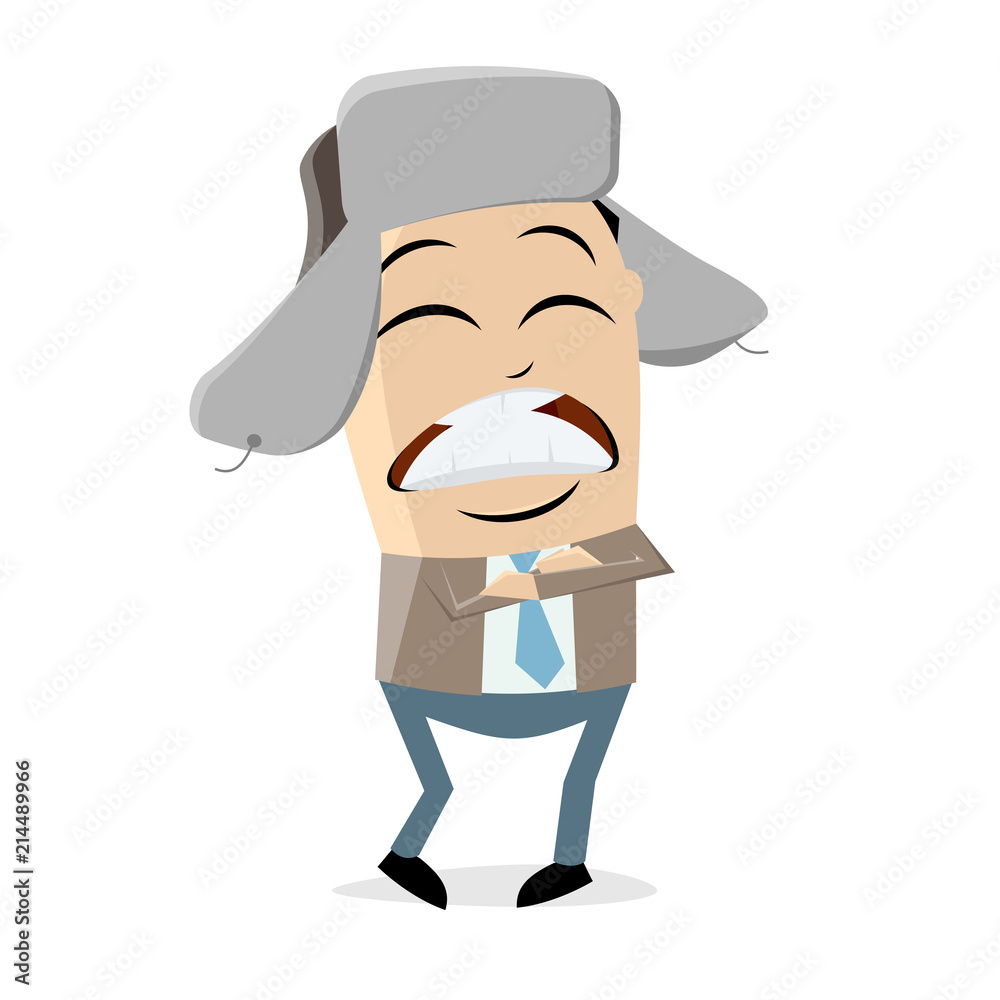 freezing cartoon man freezing cartoon man