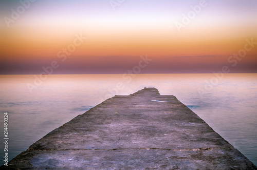Seascape during the sunset in the Odesa of Ukraine © thaarey1986