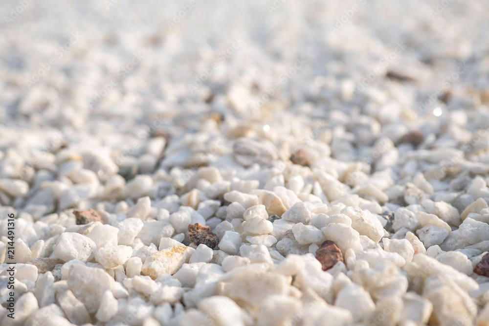 Small stone crumb white color with bokeh. Small stone crumb white color with bokeh.