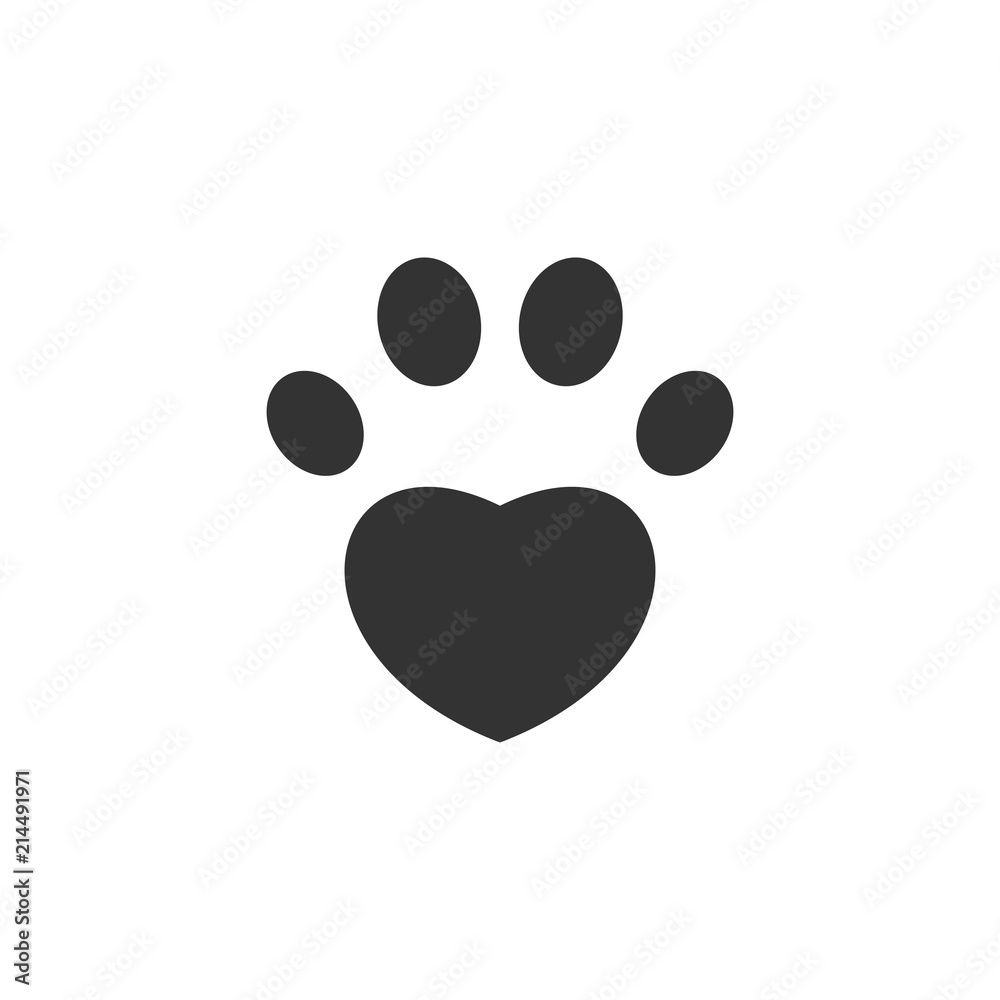 Animal, cats, heart, love, paw, pet, yummy icon - Download on Iconfinder