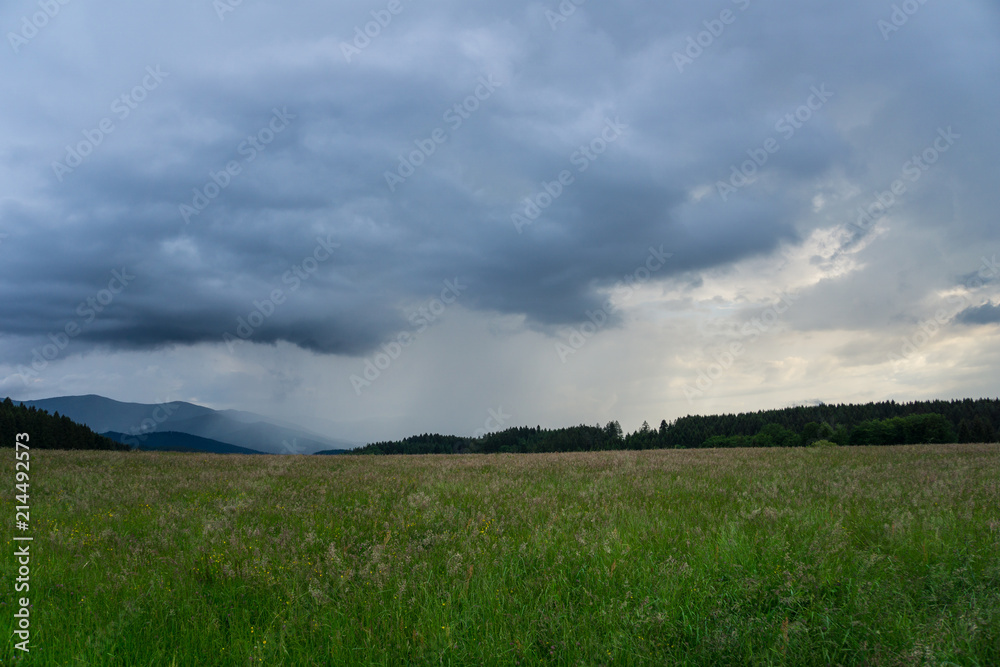 Obraz premium Germany, Black forest nature landscape in thunderstorm mood
