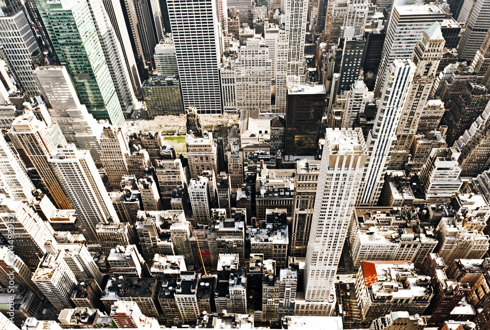 Fototapeta premium Blick vom Empire State Building Richtung Süden Manhattan, New York City, New York, Vereinigte Staaten von Amerika, USA