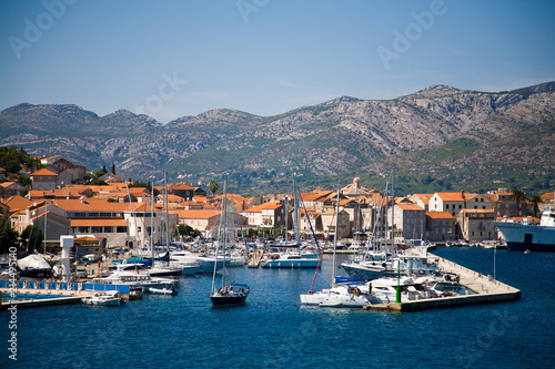 Yachthafen von Korcula in Kroatien