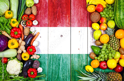 Fototapeta Naklejka Na Ścianę i Meble -  Fresh fruits and vegetables from Hungary