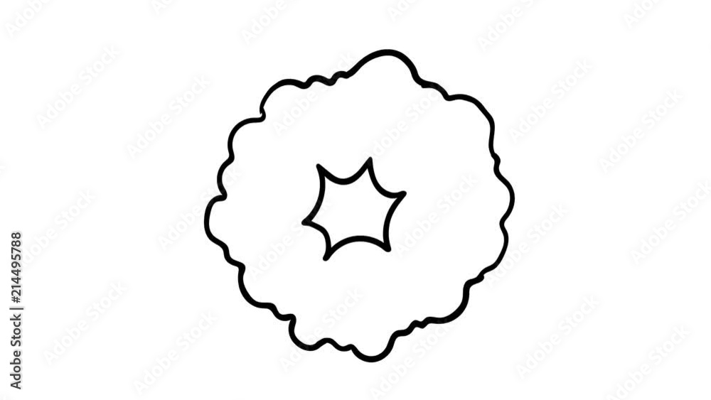 Animation of hand drawn comic style speech bubble Animation of hand drawn comic style speech bubble