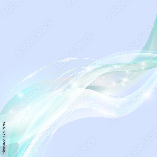 Light blue abstract waves elegant background. Vector design