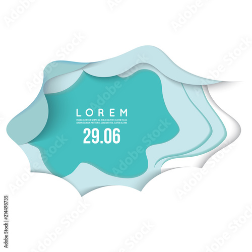 3D abstract background with paper cut shapes. Punchy pastel Vector design layout for business presentations, flyers, posters.