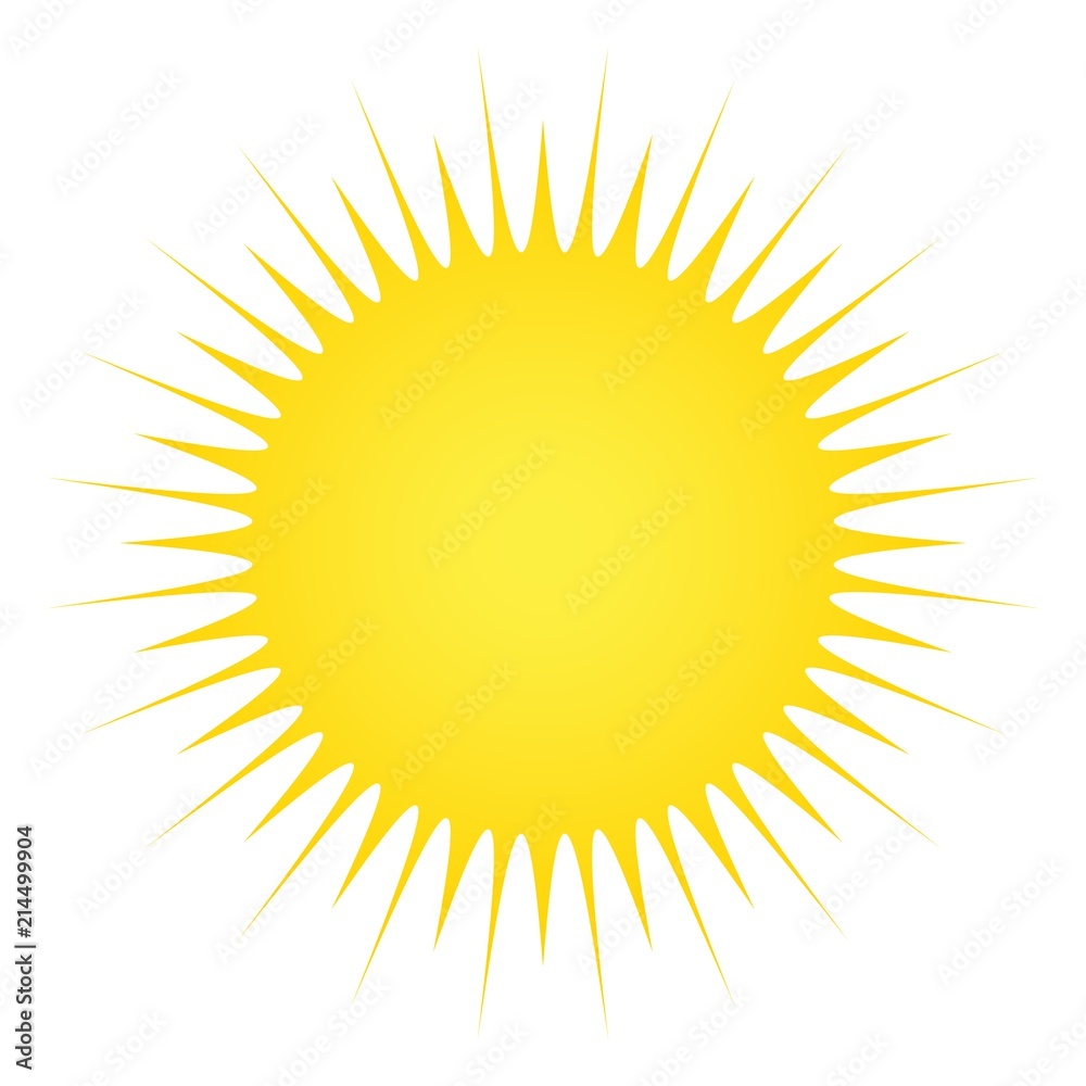 Sonne oder Sonnenschein Symbol als Vektor auf einem weißen isolierten Hintergrund Sonne oder Sonnenschein Symbol als Vektor auf einem weißen isolierten Hintergrund