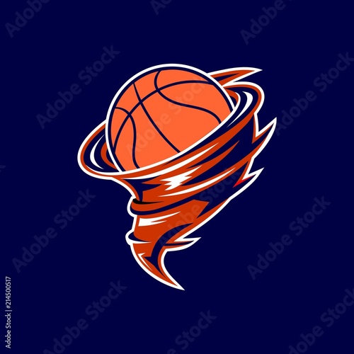 Basketball Tornado logo vector