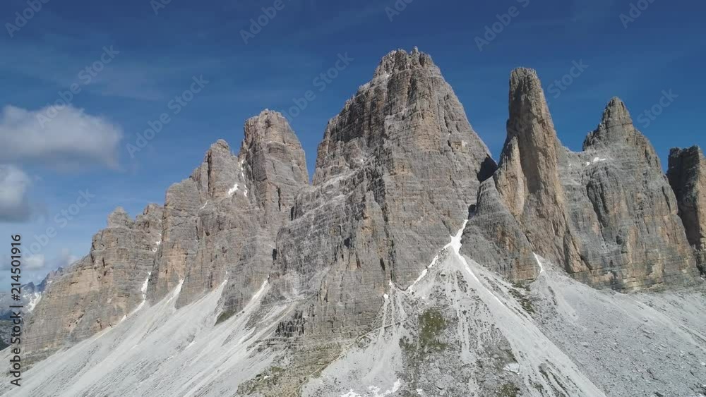 aerial view of Dolomites mountains in Italy aerial view of Dolomites mountains in Italy