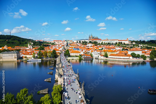 Aerial overview of Prague