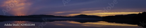 Sunset Panorama Vermont Lake