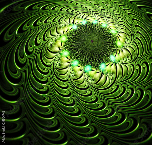 abstract fractal futuristic green pattern
