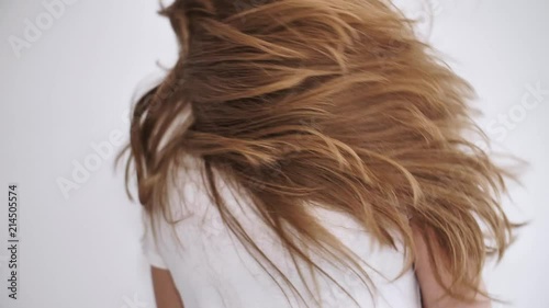 Wallpaper Mural Girl shaken her red hair Torontodigital.ca