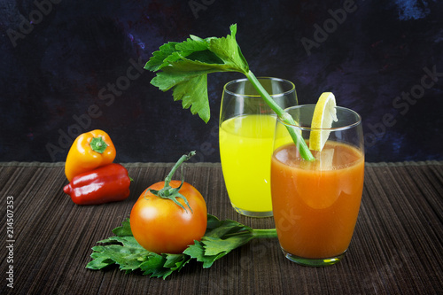 Variety of frseh fruit juice photo