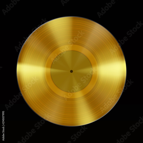 Vinyl gold vector