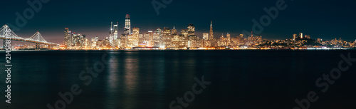 San Francisco Skyline Night panoramic shot