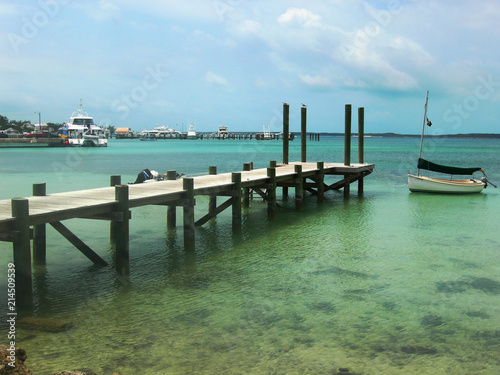 Pier at Harbour Island  Bahamas