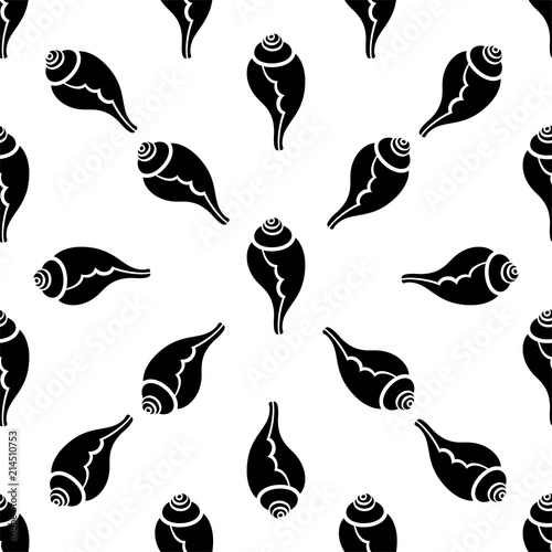 Conch A Marine Mollusc, Conch Icon Seamless Pattern