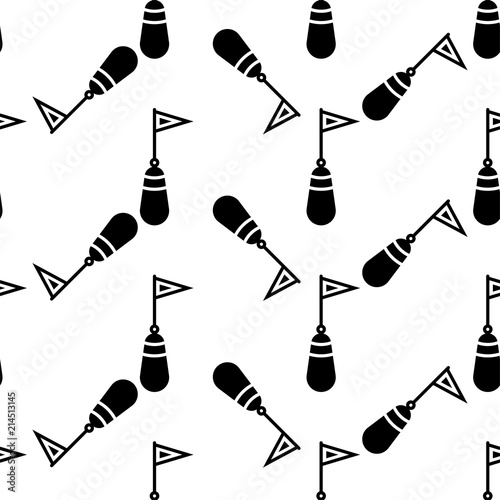 Buoy Icon Seamless Pattern, Float Buoy Icon