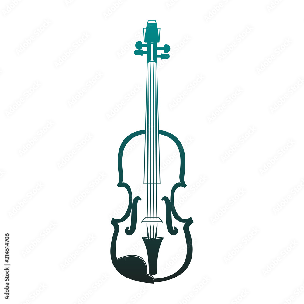 Fototapeta premium Violin music instrument vector illustration graphic design