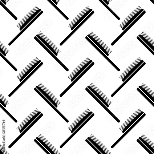 Hairbrush Icon Seamless Pattern, Comb Icon