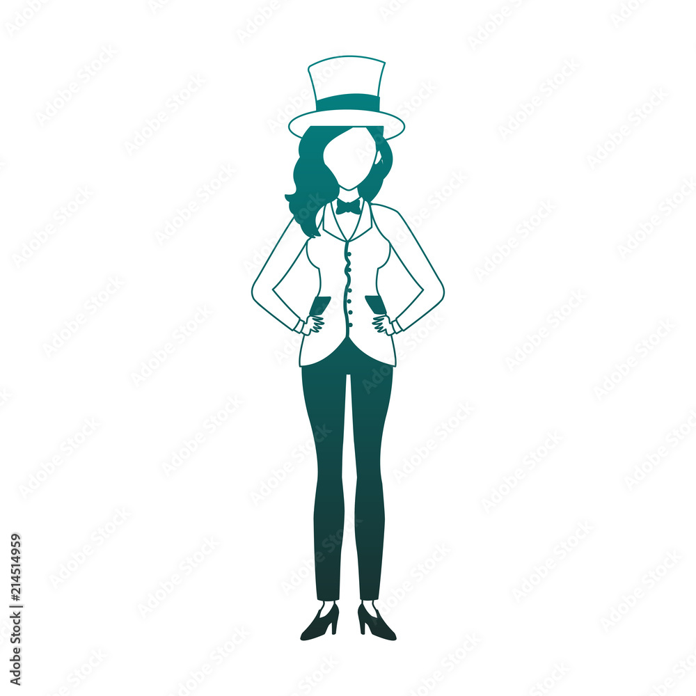 Woman magician costume cartoon vector illustration graphic design Woman magician costume cartoon vector illustration graphic design