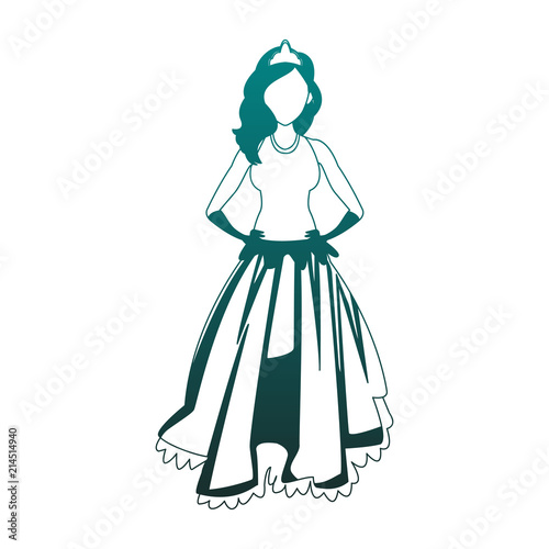 Princess costume cartoon vector illustration graphic design